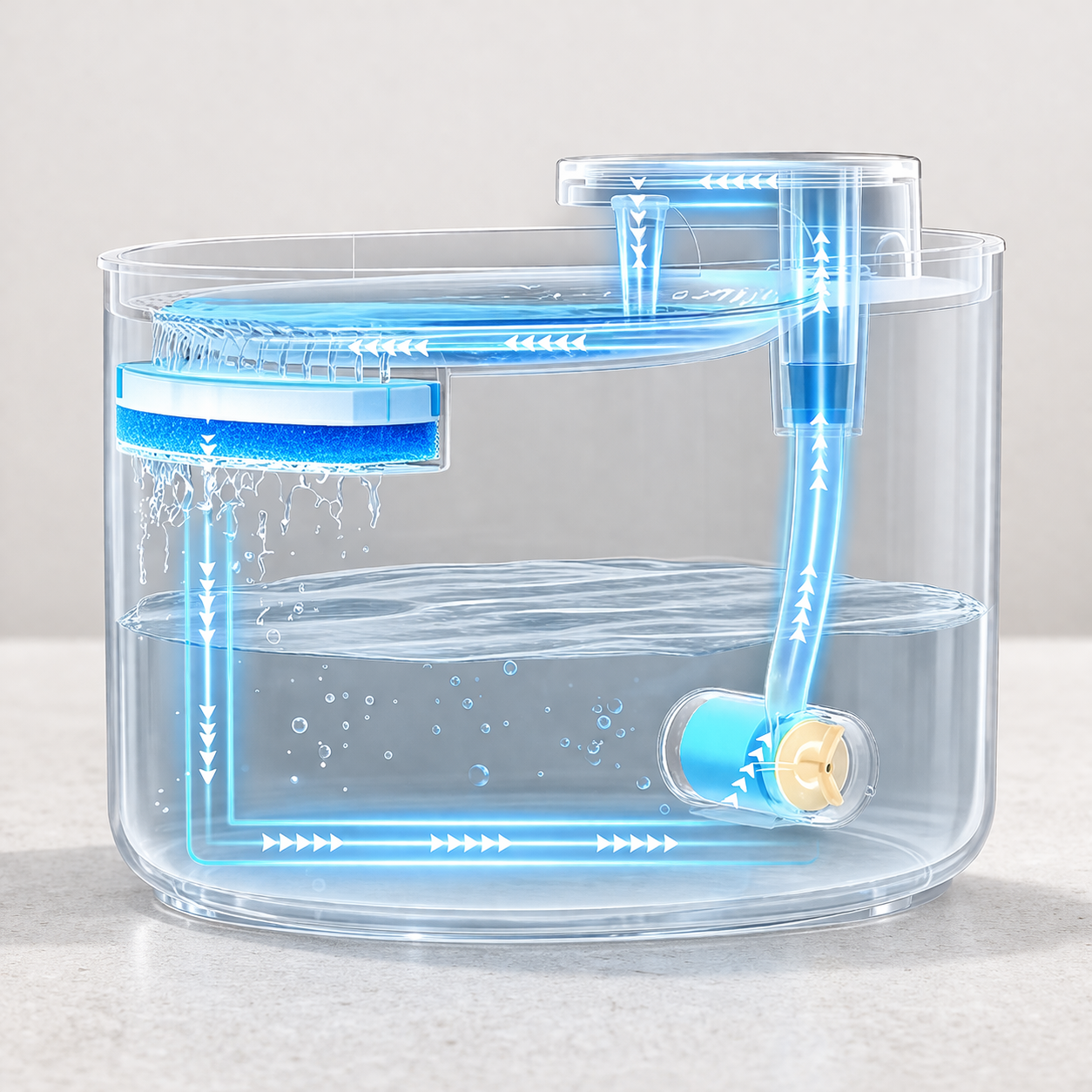 Fontaine à eau automatique pour chat 3L silencieuse avec filtration continue