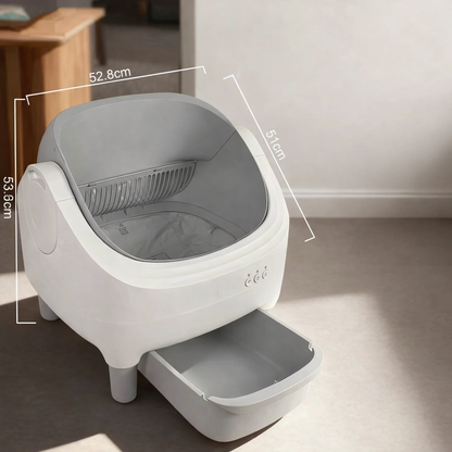 Litière automatique autonettoyante pour chat 76L connectée avec contrôle intelligent