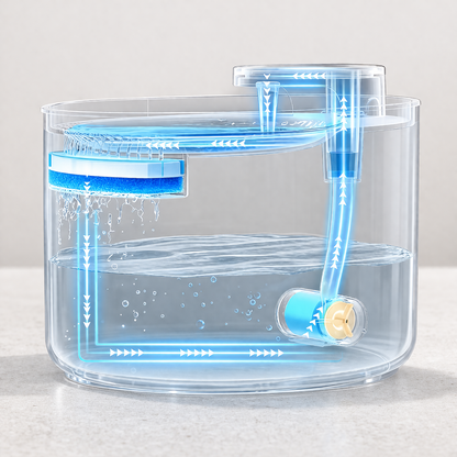 Fontaine à eau automatique pour chat 3L silencieuse avec filtration continue