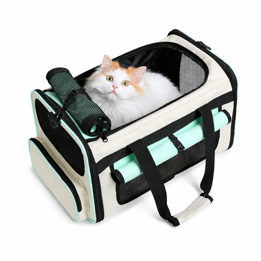Sac de transport pliable pour chat et chien respirant avec ventilation