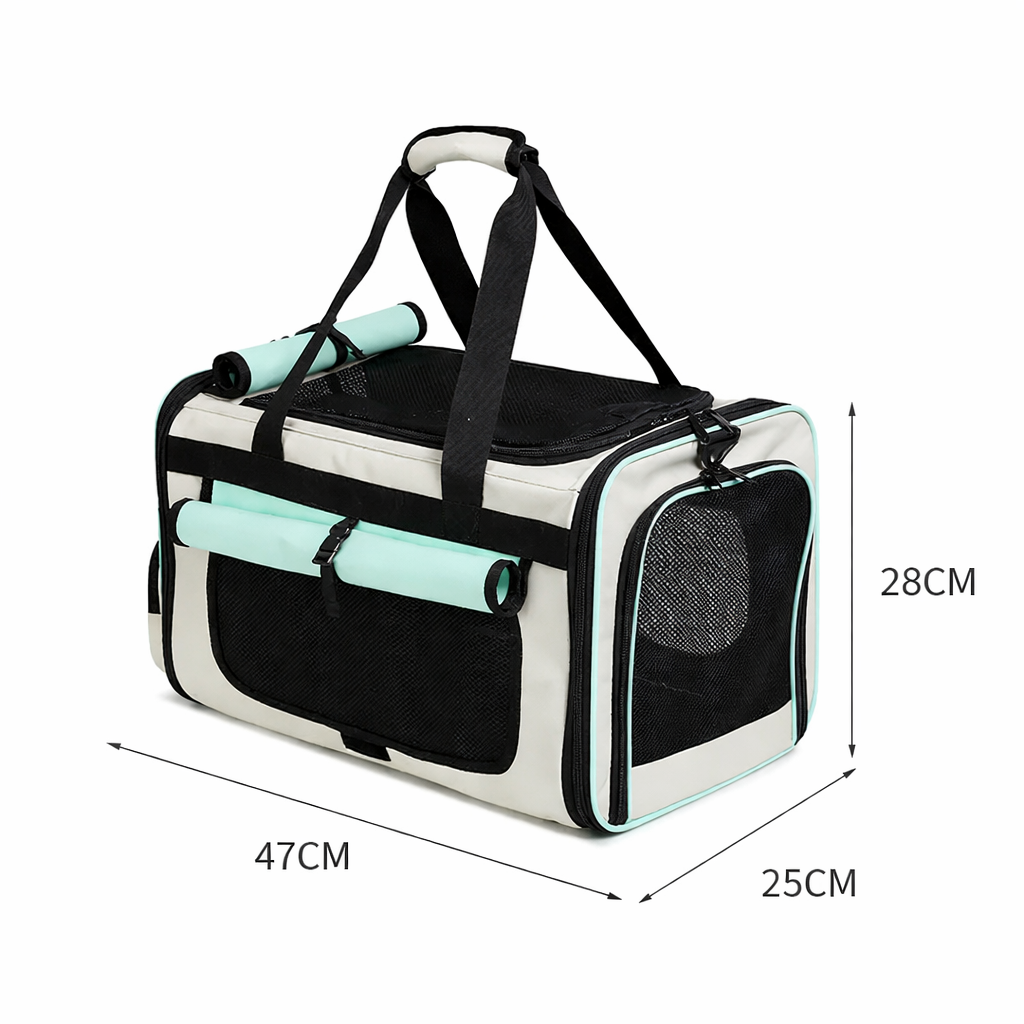 Sac de transport pliable pour chat et chien respirant avec ventilation