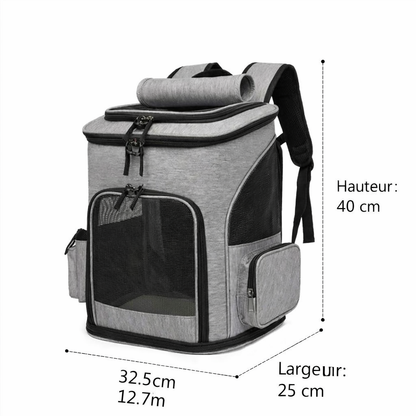 Sac à dos de transport pour chat et chien respirant extensible pour voyage