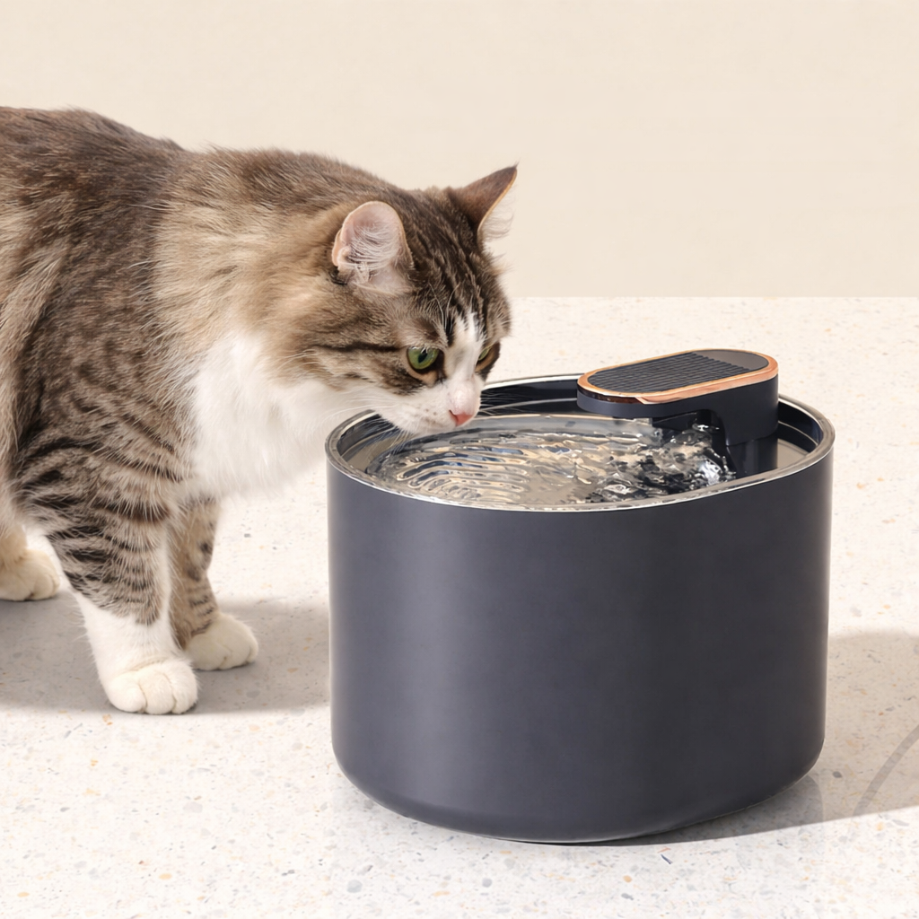 Fontaine à eau automatique pour chat 3L silencieuse avec filtration continue