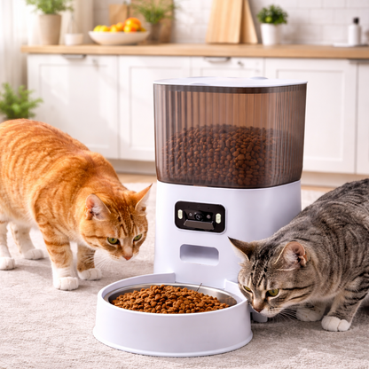 Distributeur automatique pour chat avec caméra HD WiFi et contrôle via application