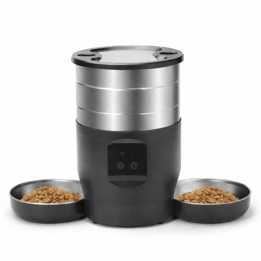 Distributeur automatique de croquettes pour chat 4.5L connecté avec application mobile
